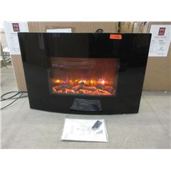 New Dynasty 36  Curved Wall Mount Fireplace -Logs