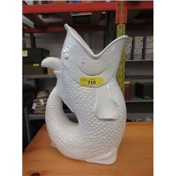 White Ceramic Koi Fish Planter Vase