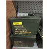 Image 1 : 3 Military Surplus Ammo Boxes - 4" x 11" x 7"