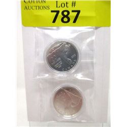 Two $20 Canadian .9999 Silver Polar Bear Coins