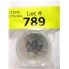 Image 1 : 1/2 Oz .9999 Silver 2004 Canada Maple Leaf Coin