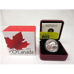 2013 Canadian .9999 Silver  Summer Fun  Coin