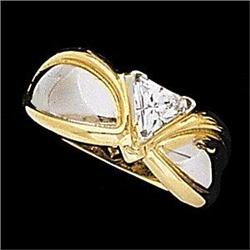 14k  KITE DIAMOND Engagement Ring .33 CTS! #840856