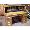 Image 1 : Antique Oak Roll Top Desk--Large--OUTSTANDING!! #840872