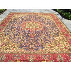 PERSIAN HUNTING RUG ANTIQUE QOM 10 X 13 #840956