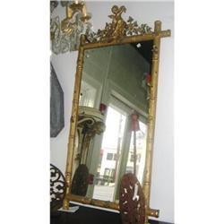 19th c. French guilted mirror with cherubs #841015