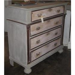 French 19th c. painted chest #841045