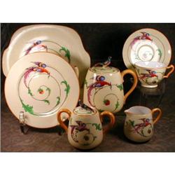 PHOENIX Bird TEA Set CROWN STAFFORDSHIRE  #841050