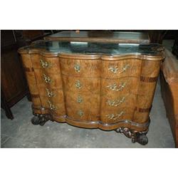 Italian burled walnut chest c.1920 #841400