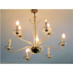 Fine Art Deco Murano Chandelier 8L #841491