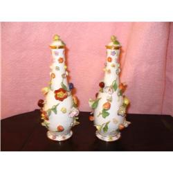 porcelain floral and fruit bottles  #842982