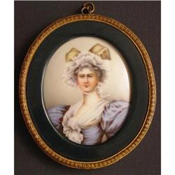 Miniature Portrait on Porcelain Mme. Sans Gêne #843177