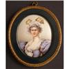 Image 1 : Miniature Portrait on Porcelain Mme. Sans Gêne #843177