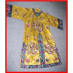 Imperial Yellow Embroidered Chinese Robe #843190