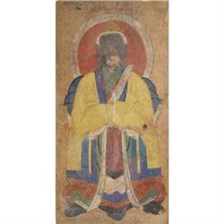Chinese Antique Painting of Daoist Deity, 19th #843192