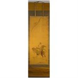 19th Century Japanese Painting of Boy and Ox #843201