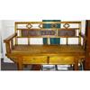 Image 1 : Antique Chinese Bench with Hand Carved Scenes #843205