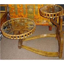 Antique Chinese Double Wheel Table #843206
