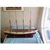 Image 1 : Old 4 Masts Wood Schooner Ship Display Model #843213