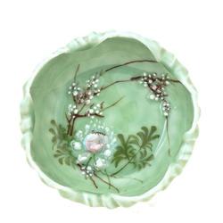 Old Japanese Celadon Imari Bowl w Flower  #843304