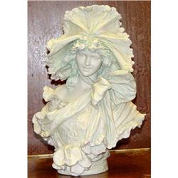 Circa 1900 Royal Dux bust of young woman #843396