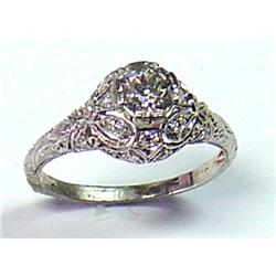 1920s Diamond Filigre Engagement Ring #843410