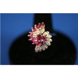 Beautiful Estate Ruby and Diamond  Dinner Ring- #843505