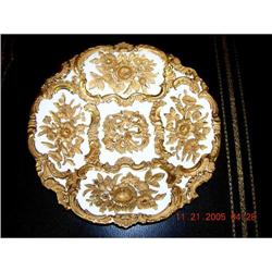 11 1/4" Gold and White Meissen Plate #843513