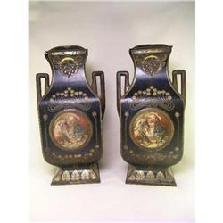 ANTIQUE BISCUIT TINS ART NOUVEAU LARGE URNS #843546