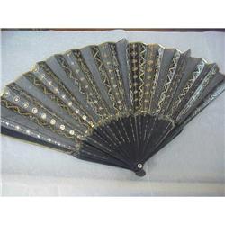 RARE REGENCY FAN With MAKERS BOX LOVELY #843548