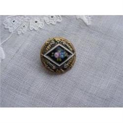 Antique French  Enamel Button Lovely! #843572