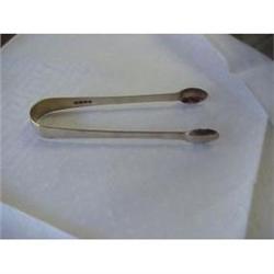 GEORGIAN ENGLISH SILVER SUGAR TONGS #843574