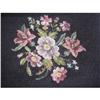 Image 1 : LOVELY ANTIQUE NEEDLEPOINT BLACK WITH ROSES #843587