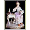 Image 1 : MEISSEN TASTE LACY DRESSED LADY AT TABLE 19C #843702