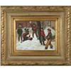 Image 1 :  B. Moffat - Snow Fight - ORIGINAL oil painting #851707