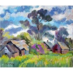 "The lilac blossoms" oil in impressionism style #851841