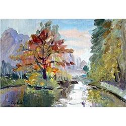"Sokolniki. An oaklet" impressionism oil #851843