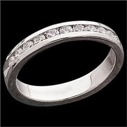 WhiteGold DIAMOND WEDING BAND  SZ 8 #851884