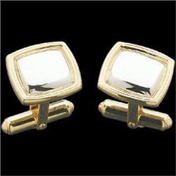  CUFFLINKS 14k Yellow and White GOLD! #851889