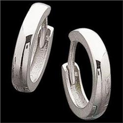  PLATINUM HOOP EARRINGS  Half Inch #851890