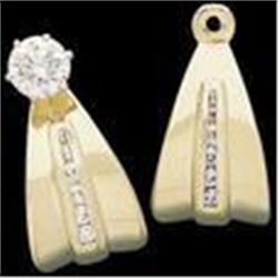 14k Gold  Diamond EARRING JACKETS  #851897