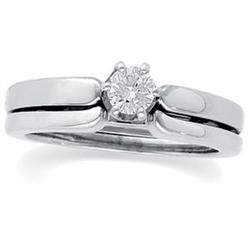  WhiteGold DIAMOND Engagement Ring .15 CTS! #851901