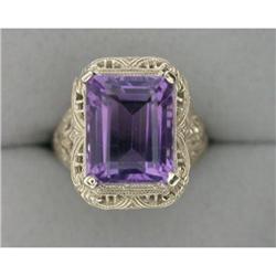 Antique 14k  Ring AMETHYST 5.40 CARATS! #851904