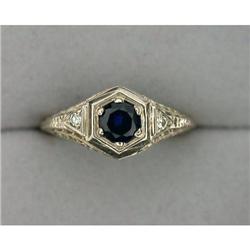 Antique SAPPHIRE  Ring 2 DIAMONDS Engagement? #851908