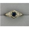 Image 1 : Antique SAPPHIRE  Ring 2 DIAMONDS Engagement? #851908