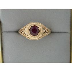 Antique  Filigree Ring RUBY .75 CARATS!   #851913