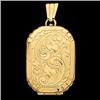 Image 1 : Antique Style 14k Gold Rectangular LOCKET #851917