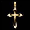 Image 1 : 14k  Gold DIAMOND CROSS Stunning!! #851926