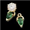 Image 1 : 14k  Gold EMERALD Earring JACKETS! #851927