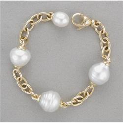18K cultured South Sea pearl bracelet #851961